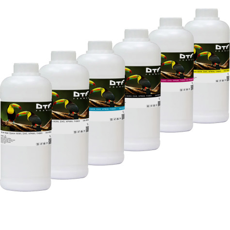 Lot de 5 recharges d'encre DTF - 1 Litre