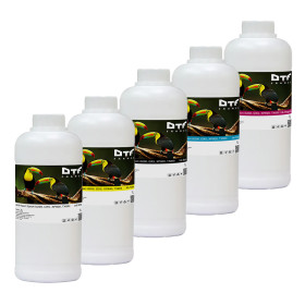 Set van 5 DTF inktvullingen - 1 liter