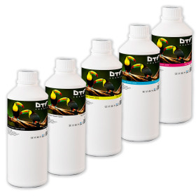 Lot de 5 recharges d'encre DTF - 1 Litre