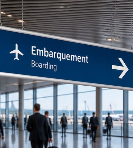 Perfiles porta carteles Slim – Aeropuertos y señalización